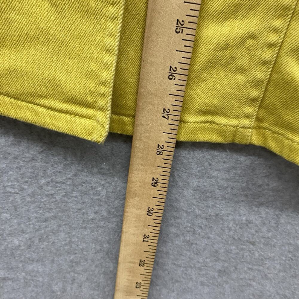 Company Ellen Tracy Yellow Utility Jacket Womens 12 Cotton Stretch Shacket - Picture 9 of 10